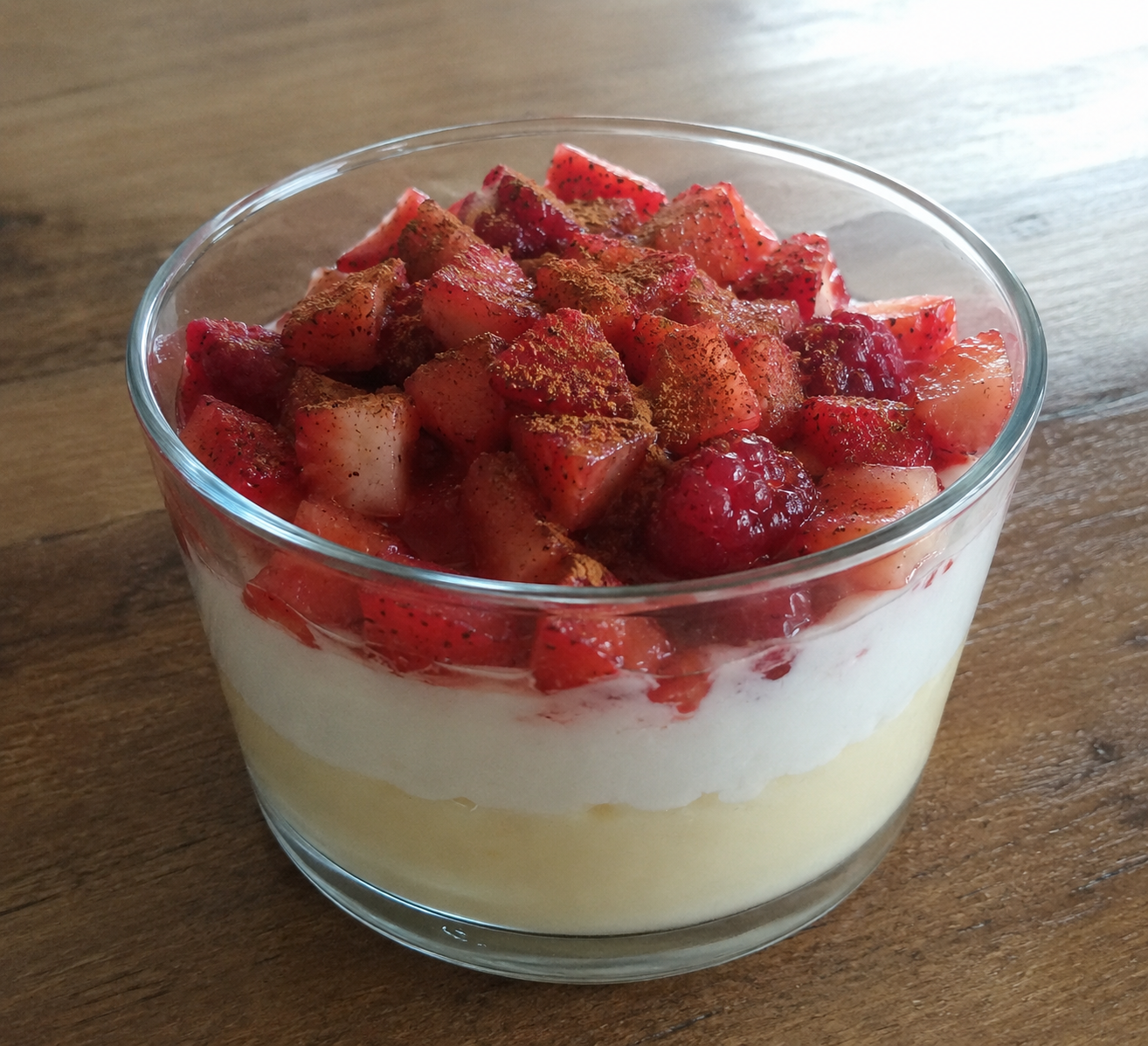 Copa de Flan con Frutos Rojos